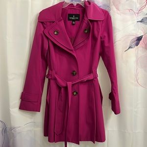 LONDON FOG Magenta Trench Coat